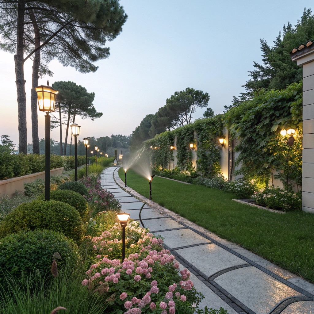 Garden lighting installation